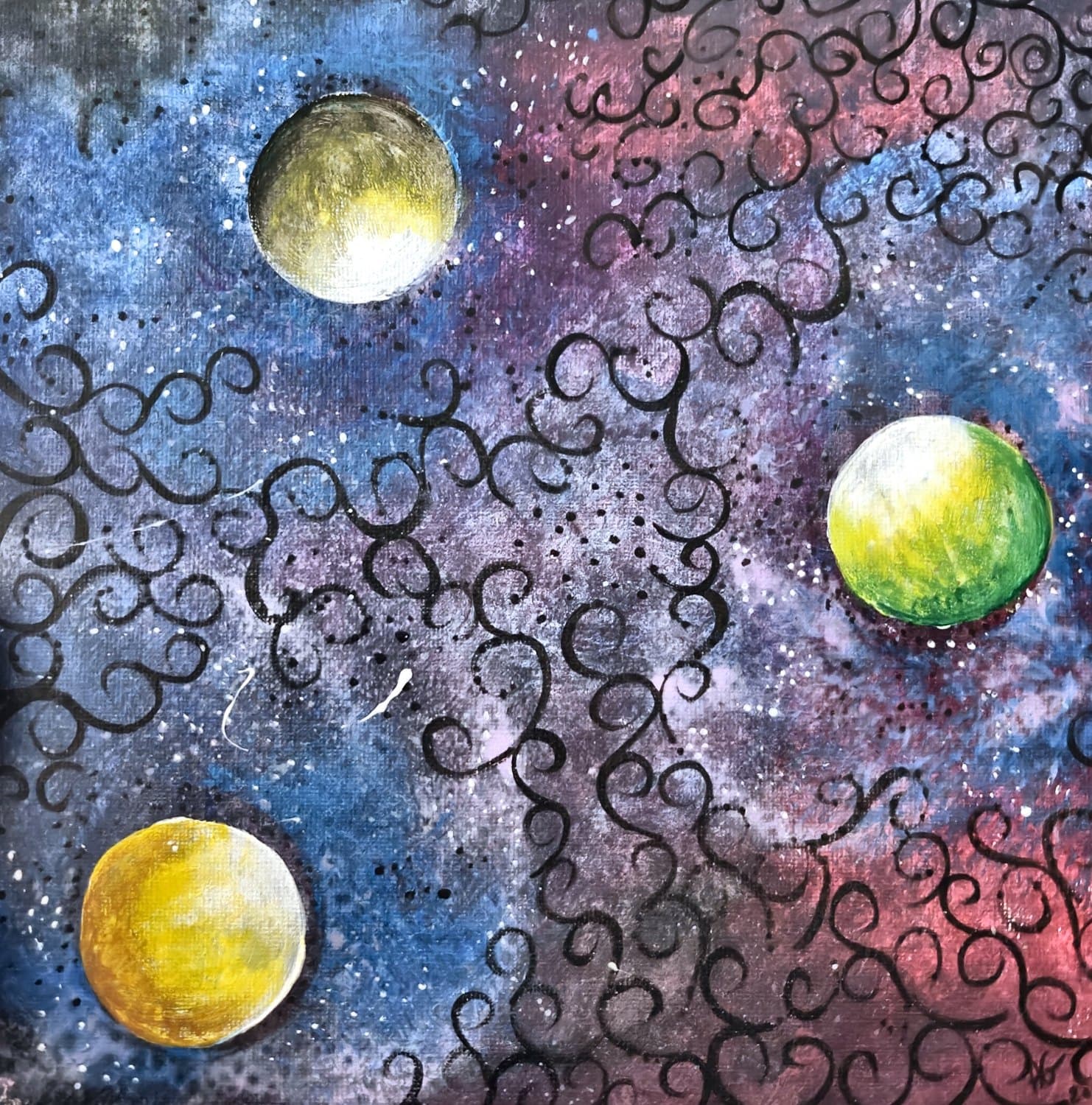 « Cosmos intérieur », toile de Gaëlle Andrieu